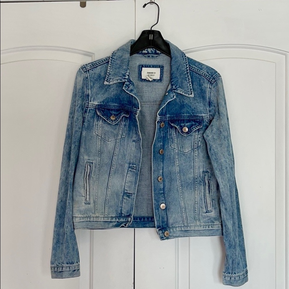 Forever 21 Distressed Denim Jacket